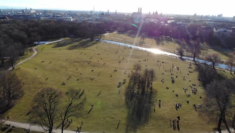Jardín-Inglés-Munich-Tarde-Febrero-2019-Desde-Arriba-4k