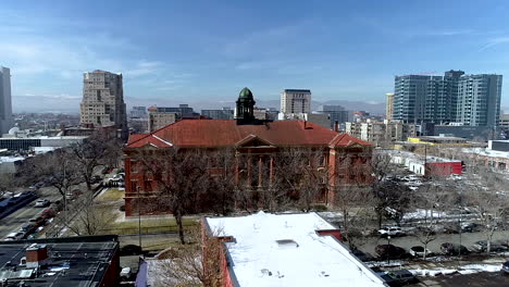 Drone-footage-of-historic-Denver-building