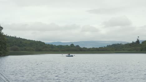 Small-dinghy-on-Lough-Gill-scenic-wide-shot-Irish-landscape