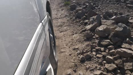 Driving-car-4x4-toytoa-on-rough-road-then-to-tarmac-kind-of