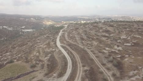 Luftaufnahme-Eines-Hügels-In-Arraba,-Palästina,-Naher-Osten