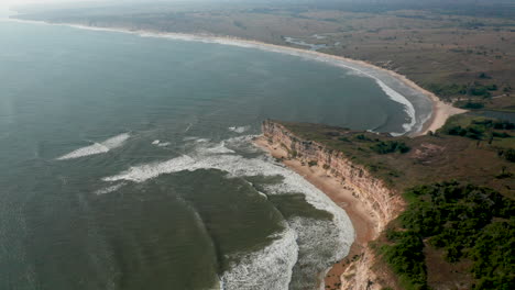 Capulo-Beach,-Ambriz,-Angola,-4K-Drohnenaufnahmen
