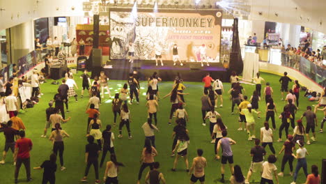 People-Exercise-While-Dancing-Watching-Fitness-Coaches