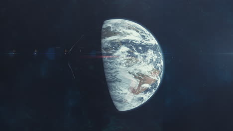 Riesiges-Außerirdisches-Raumschiff,-Das-Die-Erde-Verschlingt