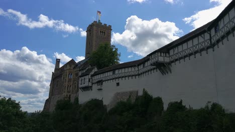 Wide-Shot-of-famous-Wartburg-castle-in-Thuringia-next-to-city-Eisenach