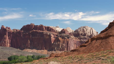 A-Wide-shot-of-the-reef-and-cliffs-at-Capitol-Reef-State-National-Park