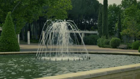 A-fountain-of-water-jets-in-arch-in-a-park