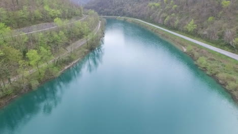 Aerial-view-of-Soca-river.-Slovenia