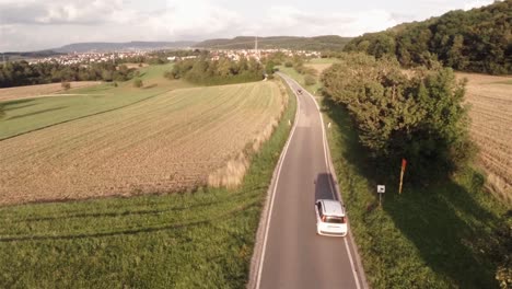 Aerial-view-of-an-small-road-in-Germany