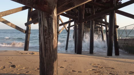 Under-Seal-Beach,-California-pier-3