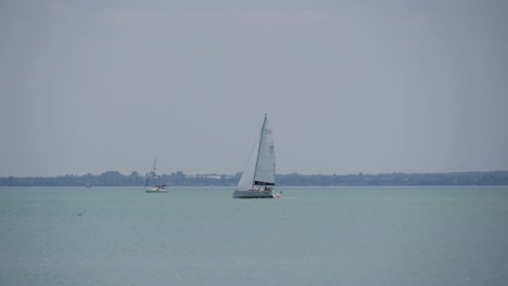 Sailboat-on-Lake-Balaton-at-summer-in-180-fps-slow-motion