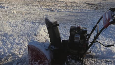 Slow-Motion-Side-view-of-Snow-Blower