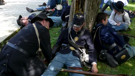 Civil-War-battle-re-enactment-at-the-Ohio-Village-in-the-Ohio-History-Center