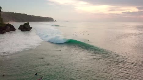 Bali-Padang-Padang-Beach-Surfers-Aerial-