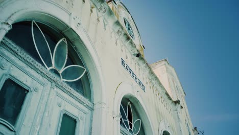 Building-Train-Station-Front-Frontispiece-Heritage-Travel-Abandoned-Sunny-Old-building-Portugal-Traveling-Shot-4K