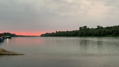 View-of-pink-sunset-over-river