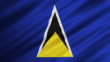 Flagge-Von-St.-Lucia-Winkt-Im-Hintergrund