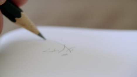 Schreiben-Mit-Einem-Bleistift-In-Ein-Weißes-Notizbuch