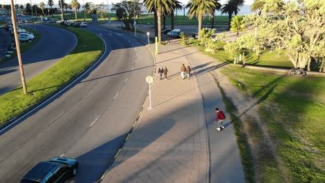 Longboard-Skate-Drone-Aerial-Footage-Rambla-Punta-Carretas-Montevideo-Uruguay