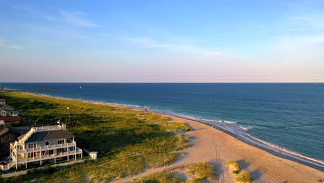In-North-Carolina-droning-over-a-beach-and-heading-towards-a-kite-boarder-in-the-distance