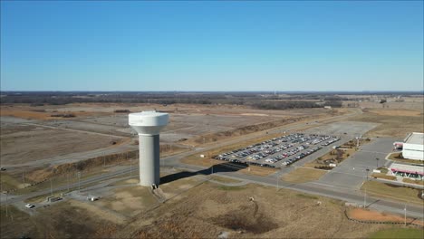 Clarksville-Gas--Und-Wasserturm-Am-LG-Werk-In-Clarksville,-Tennessee