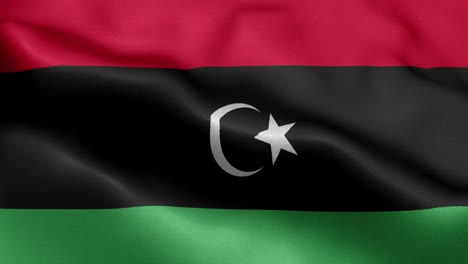 Ondeando-La-Bandera-Nacional-De-Libia-En-Bucle-4k
