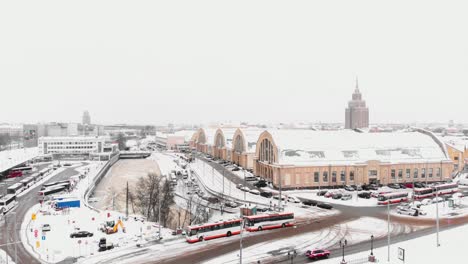 Nebensaison-Riga-Mitteleuropas-Größter-Marktbasar-Im-Winter