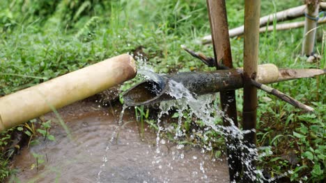 A-clever-device-built-from-bamboo-that-tips-over-when-the-water-gets-full-in-the-pipe-and-drops-it-into-the-pond-beneath