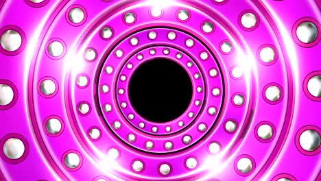 Kreise-Lichter-Party-Rosa-3D-Bewegungshintergrund