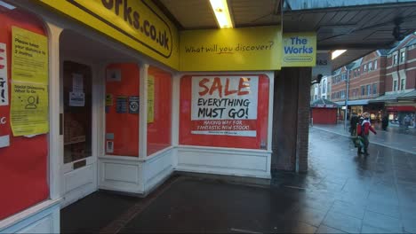 Sale-Signs-On-Shop-Front-Windows-In-Harrow,-London