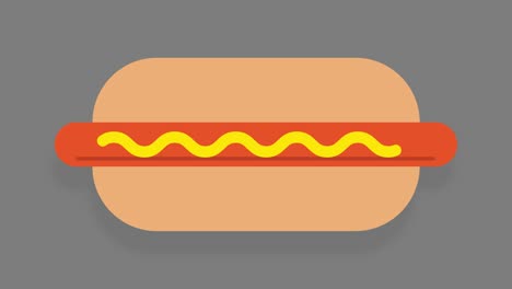 Hot-Dog-Wurst-Bekommt-Senfsauce