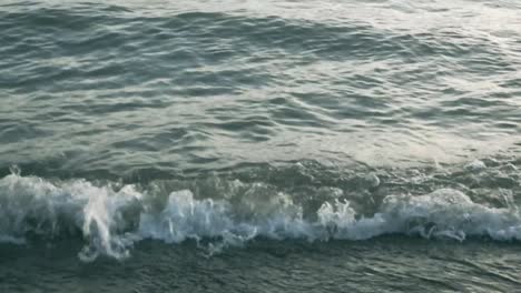 Beautiful-scene-of-sea-waves.-Static,-high-angle