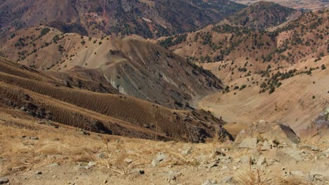 Petroglifos-En-Asia-Central,-Uzbekistán-Vista-De-Las-Montañas-Beldersay-Desde-La-Piedra-De-Los-Petroglifos
