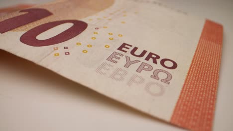 Primer-Plano-De-Un-Billete-De-Diez-Euros