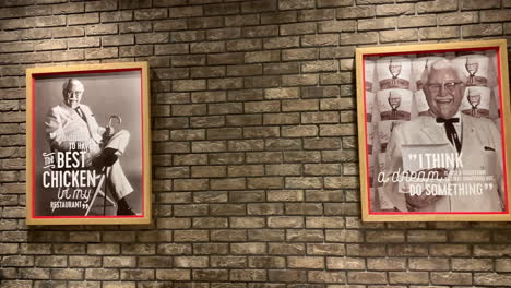 Colonel-Sanders-pictures-on-the-brick-wall