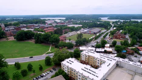 Clemson-SC,-Clemson-South-Carolina,-Luftaufnahme-Des-Clemson-University-Campus