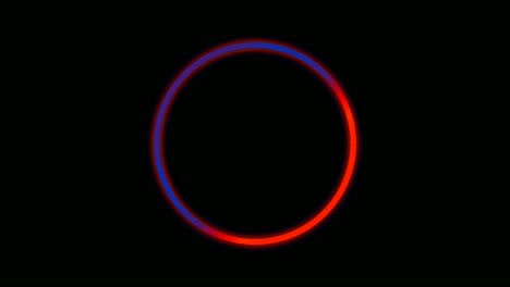 Kreisrand-Neonlicht-Rotiert-Mit-Kopierraum-Auf-Schwarzem-Hintergrund