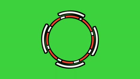 Rotating-circle-border-animation-on-green-screen
