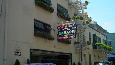 Hotel-Monteleone-Parking-Garage-New-Orleans-French-Quarter-Tilt-Down
