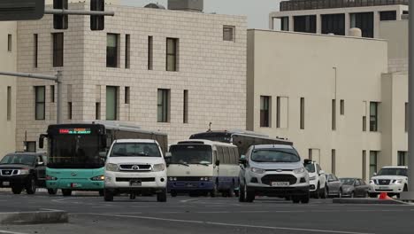 View-of-Karwa-Public-transportation-buses-arriving-after-traffic-signal-opens