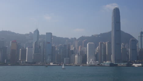 Wide-shot-of-Hong-Kong-skyline-with-S100-building-Day-Establishing