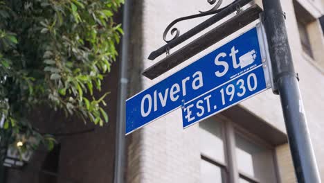 Street-sign-of-the-popular-Olivera-St
