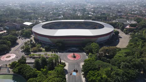 Aerial-view,-the-magnificent-landscape-of-the-Manahan-stadium