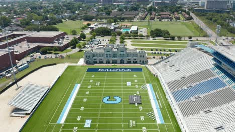 Johnson-Hagood-Stadium-football-field-at-The-Citadel,-Military-College-of-South-Carolina