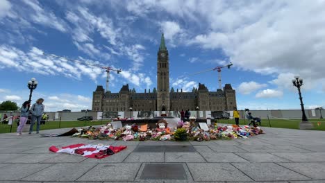 Ottawa-Memorial-for-Indigenous-children-lost-and-buried-at-former-residential-schools-in-Canada-Parliament-Hill-when-unmarked-graves-were-discovered-in-Saskatchewan-in-2021