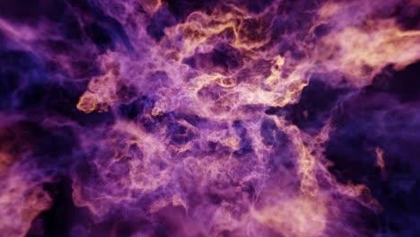 Purple-and-orange-plasma-fire-storm-in-the-far-outer-reaches-of-space---sci-fi-inspired-seamless-looping-animation