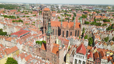 Castletown-clock-tower-Gdansk-Poland-aerial