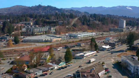 Aerial-View-of-a-Commercial-District-on-Fraser-Way-in-Abbotsford-BC