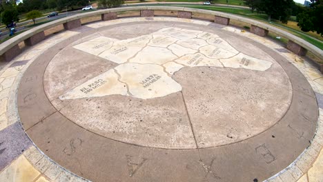 A-slow-smooth-view-of-the-map-on-the-mound-at-Butler-Park-revealing-the-Austin-Skyline