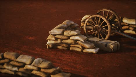 gun-behind-sandbags-during-the-U.S.-Civil-War